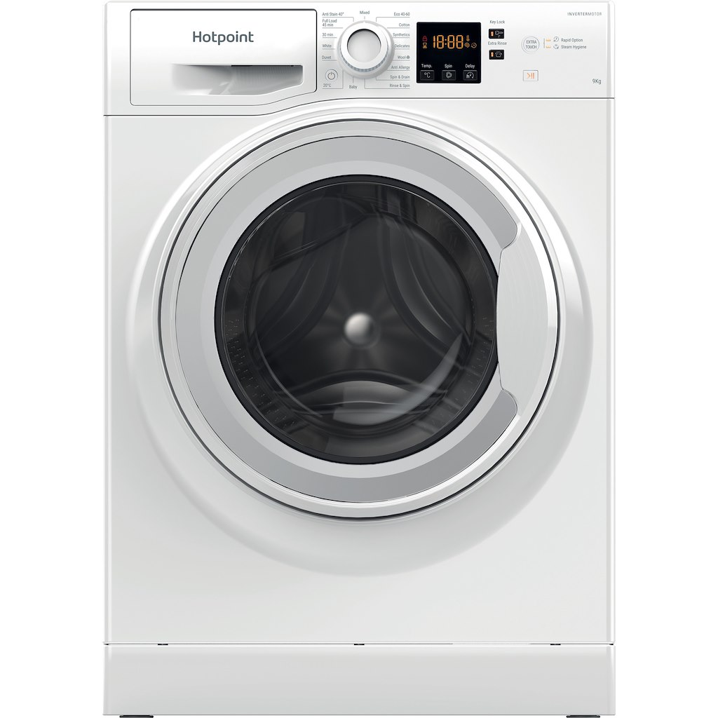 An image of Hotpoint NSWA945CWUKN 9kg Washing Machine with 1400 rpm - White - B Rated