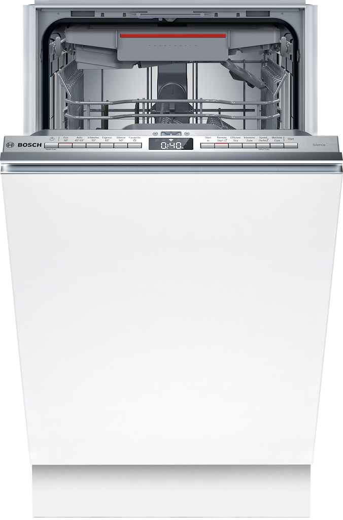 An image of Bosch Series 4 SPV4EMX21G Wifi Connected Fully Integrated Slimline Dishwasher - ...