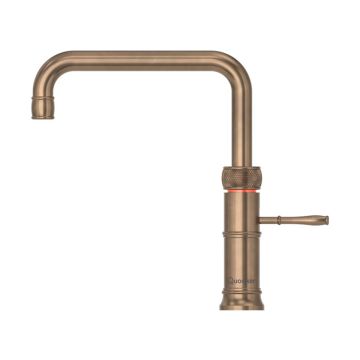 Quooker PRO3 Classic Fusion Square 3 in 1 Boiling Water Tap Patinated Brass 3CFSPTN  