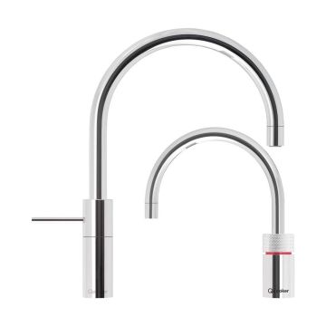 Quooker PRO3 Nordic Round Twin Taps Stainless Steel 3NRRVSTT  