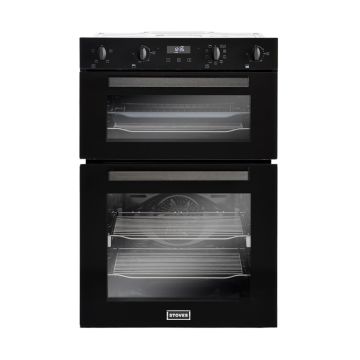 Stoves 444410217 ST BI902MFCT Blk Built In Double Electric Oven - Black - A 444410217  