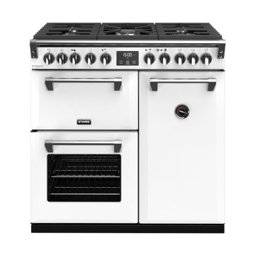 Stoves ST RICH DX S900DF CB Iwh 90cm Dual Fuel Range Cooker - Icy White - A 444410897  