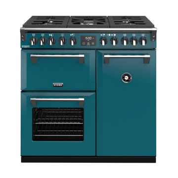 Stoves ST RICH DX S900DF CB Kte 90cm Dual Fuel Range Cooker - Kingfisher Teal - A 444410904  