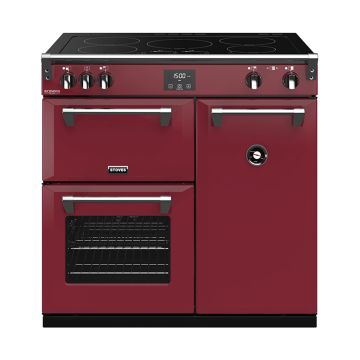 Stoves ST RICH DX S900Ei CB Cre 90cm Electric Induction Range Cooker - Chilli Red - A 444410919  