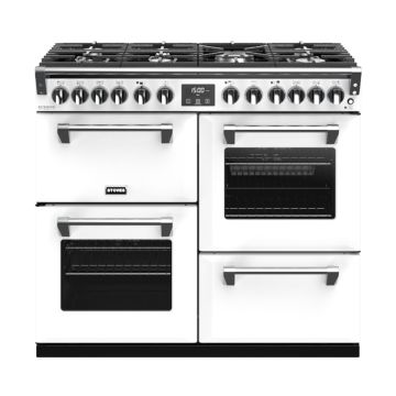 Stoves ST RICH DX S1000DF CB Iwh 100cm Dual Fuel Range Cooker - Icy White - A 444410933  