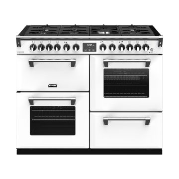Stoves ST RICH DX S1100DF CB Iwh 110cm Dual Fuel Range Cooker - Icy White - A 444410969  
