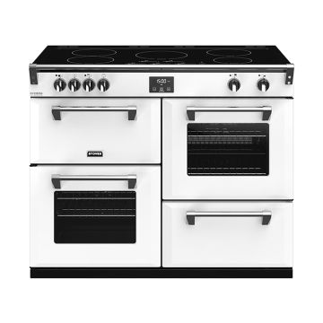 Stoves ST RICH DX S1100Ei CB Iwh 110cm Electric Induction Range Cooker - Icy White - A 444410987  