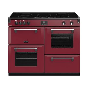 Stoves ST RICH DX S1100Ei CB Cre 110cm Electric Induction Range Cooker - Chilli Red - A 444410991  