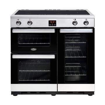 Belling Cookcentre 90EI SS / 444444079 90cm Electric Range Cooker - Stainless Steel - A 444444079  