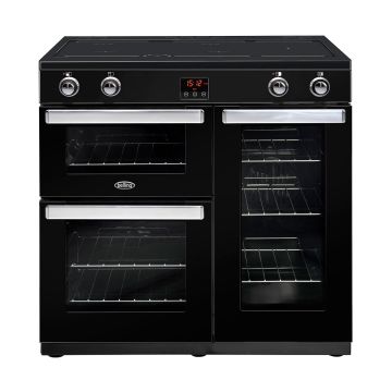 Belling Cookcentre 90EI b 90cm Electric Induction Range Cooker - Black - A 444444080  