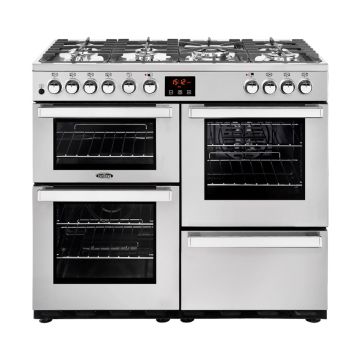 Belling Cookcentre 100DF PSS / 444444081 100cm Dual Fuel Range Cooker - Stainless Steel - A 444444081  