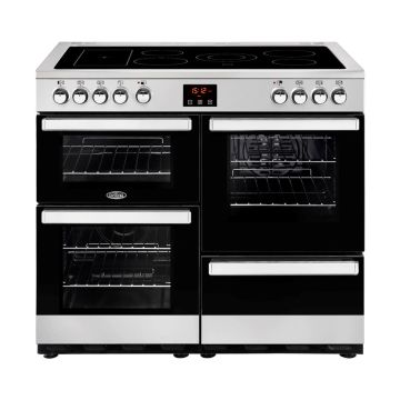 Belling Cookcentre 100E SS 100cm Electric Range Cooker - Stainless Steel - A 444444085  