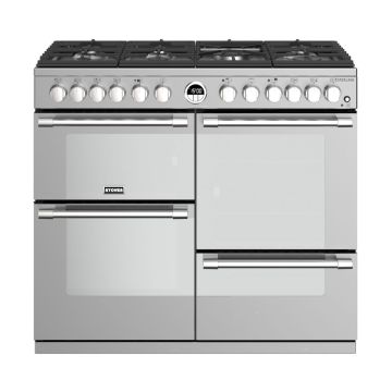 Stoves ST STER S1000DF SS 100cm Dual Fuel Range Cooker - Stainless Steel - A 444444492  