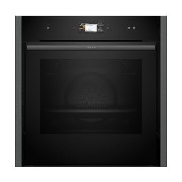 NEFF N90 Slide&Hide B64VS71G0B Wifi Connected Built In Electric Single Oven With Steam Function - Graphite - A+ B64VS71G0B  