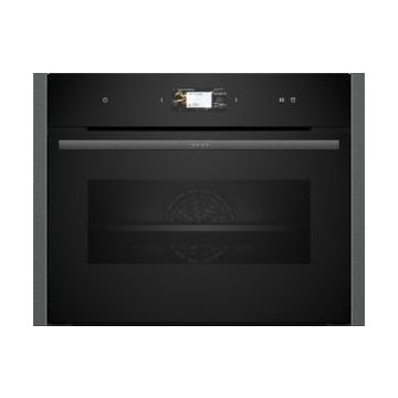 NEFF N90 C24FS31G0B Wifi Connected Built In Compact Single Oven With Steam Function - Graphite - A+ C24FS31G0B  