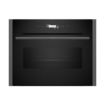 NEFF N70 C24MR21G0B Built In Compact Electric Single Oven with Microwave Function - Graphite C24MR21G0B  
