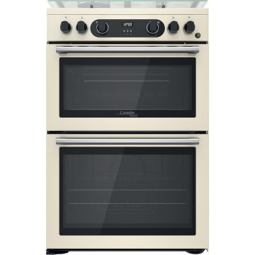 Hotpoint CD67G0C2CJ/UK Gas Cooker 60cm Double Oven - Jasmine - A+ Rated CD67G0C2CJ  