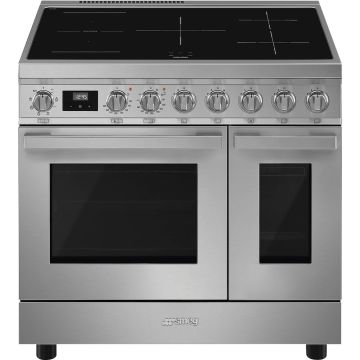 Smeg Portofino CPF92IMX Electric Range Cooker with Induction Hob - Stainless Steel - A/A Rated CPF92IMX  