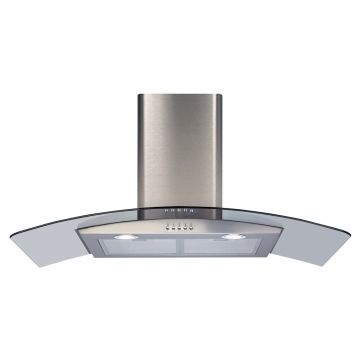 CDA ECP92SS 90cm Curved Glass Extractor ECP92SS  