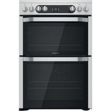 Hotpoint HDM67V9HCX/UK Electric Cooker with Ceramic Hob - Silver - A/A HDM67V9HCX  