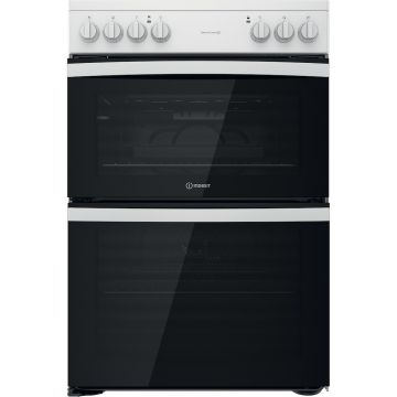 Indesit ID67V9KMW/UK Electric Cooker with Ceramic Hob - White - A/A Rated ID67V9KMWUK  