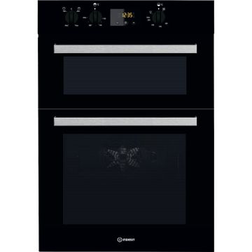 Indesit Aria IDD6340BL Built In Electric Double Oven - Black - A/A IDD6340BL  