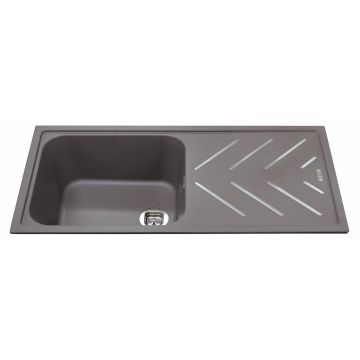 CDA KG81GR Composite Single Bowl Sink with Steel Drainer Bars KG81GR  