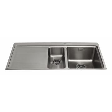 CDA KVF22LSS One And A Half Bowl Flush-Fit Sink with Left Hand Drainer KVF22LSS  