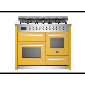 Bertazzoni PRO116L3EGIT Professional 110cm Range Cooker XG Oven Dual Fuel - Gloss Yellow - A/A PRO116L3EGIT  