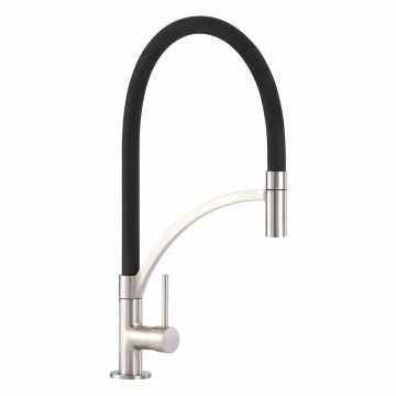CDA TV14BL Single Lever Tap with Black Pull-Out Spout TV14BL  