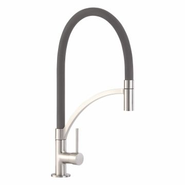 CDA TV14GR Single Lever Tap with Grey Pull-Out Spout TV14GR  