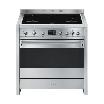 Smeg A1PYID-9 90cm Opera Single Pyrolytic Cavity Induction Range Cooker - Stainless steel - A+ A1PYID-9  