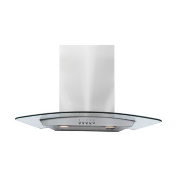 Amica AEC60SS 60cm Curved Glass Cooker Hood - Stainless Steel AEC60SS  