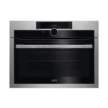 AEG KME968000M Built In Compact Single Oven with Microwave Function - Stainless Steel KME968000M  