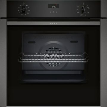 Neff N50 B3ACE4HG0B Slide and Hide Electric Single Oven - Graphite Grey - A B3ACE4HG0B  