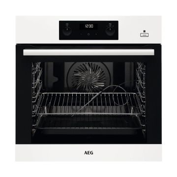 AEG BEB355020W Built In Electric Single Oven with added Steam Function - White - A+ BEB355020W  