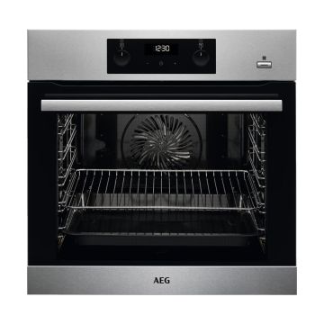 AEG BES355010M Built In Electric Single Oven with added Steam Function - Stainless Steel - A BES355010M  