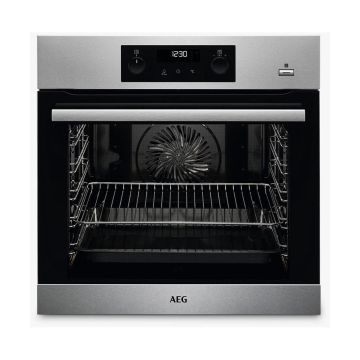 AEG BPS355020M Built In Electric Single Oven with added Steam Function - Stainless Steel - A+ BPS355020M  