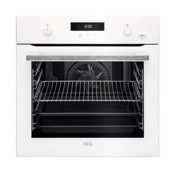 AEG BPS555020W Built In Electric Single Oven with added Steam Function - White - A+ BPS555020W  