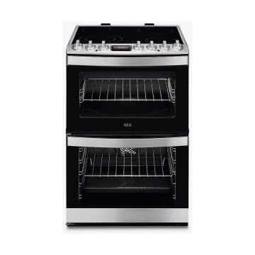AEG CCB6740ACM 60cm Electric Cooker with Ceramic Hob - Stainless Steel - A CCB6740ACM  