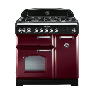 Rangemaster CDL90DFFCY/C 90cm Dual Fuel Range Cooker - Cranberry - A CDL90DFFCY/C  