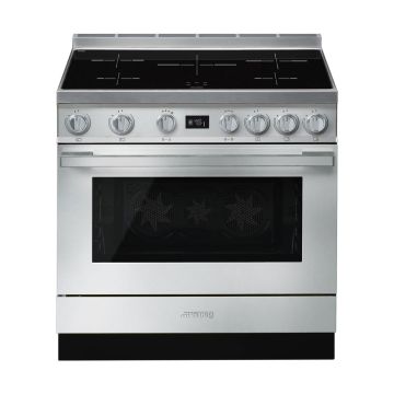 Smeg Portofino CPF9iPX 90cm Electric Range Cooker with Induction Hob - Stainless Steel - A+ CPF9IPX  