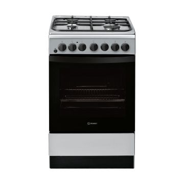 Indesit IS5G4PHSS 50cm Duel Fuel Cooker - Silver - A IS5G4PHSS  