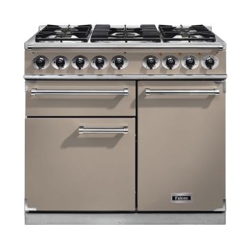 Falcon F1000DXDFFN/NM Deluxe 100cm Dual Fuel Range Cooker – Fawn - A F1000DXDFFN/NM  