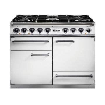 Falcon F1092DXDFWH/NM 1092 Deluxe Dual Fuel Range Cooker - White - A F1092DXDFWH/NM  
