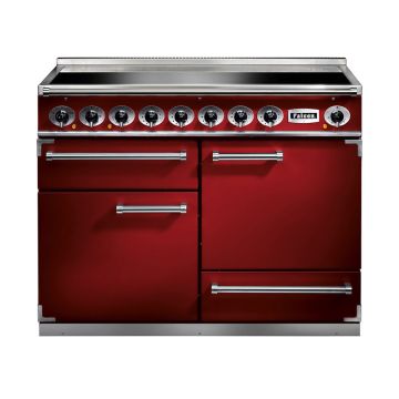 Falcon 1092 DELUXE F1092DXEIRD/N 110cm Electric Range Cooker with Induction Hob - Cherry Red - A F1092DXEIRD/N-EU  