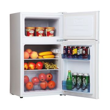 Amica FD1714 70/30 50cm Freestanding Under Counter Fridge - White - F Rated FD1714  