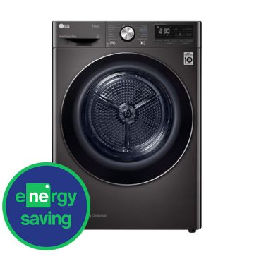 LG EcoHybrid™ FDV909B 9kg Heat Pump Tumble Dryer - Graphite - A+++ Rated FDV909B  