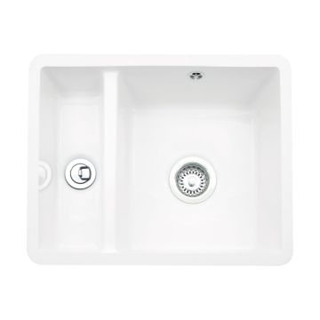 Caple FRI150U Friska 1.5 Bowl Ceramic Undermount Sink - White FRI150U  