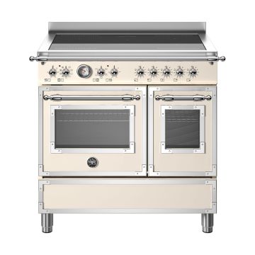 Bertazzoni HER95I2EAVT Heritage 90cm Range Cooker Twin Oven Induction - Ivory - A/A+ HER95I2EAVT  